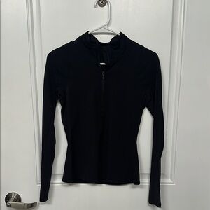Lululemon Athletica Black Zippered Long Sleeve Tee